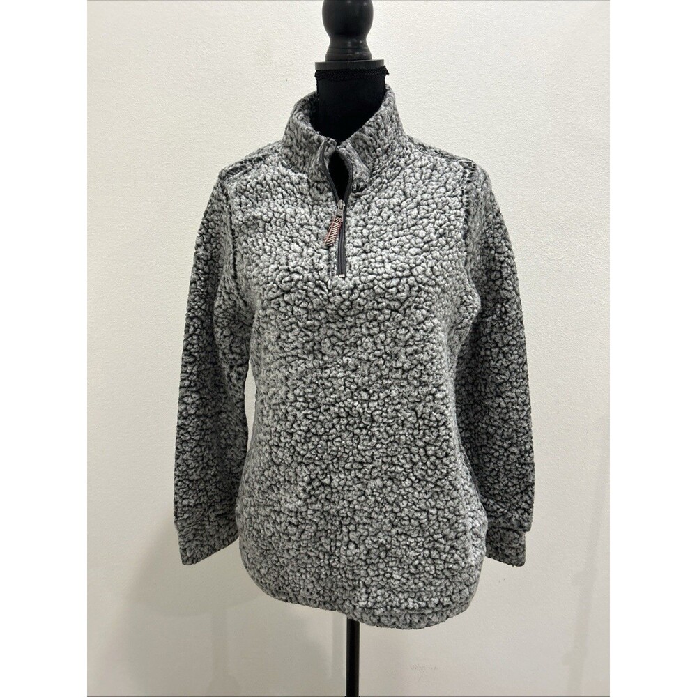 Weatherproof Vintage Womens L Top 1/4 Zip Pullover Long Sleeve Gray